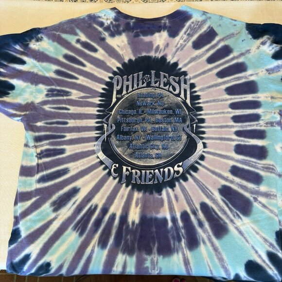Vintage 2005 Grateful Dead Phil Lesh & Friends Tour Hand Tie Dye T-Shirt - 2X - Picture 2 of 4